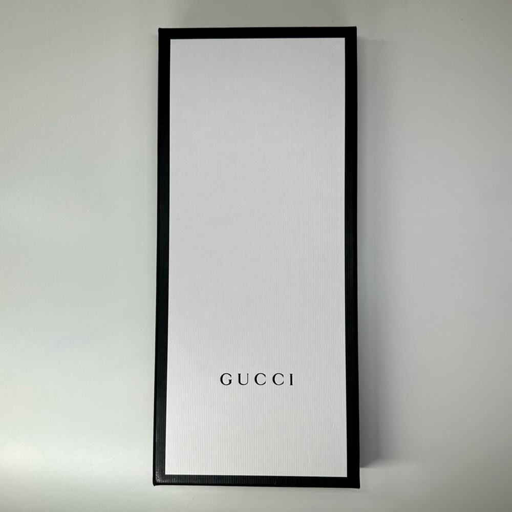 Gucci | Flat Long Gift Box | Black/White | Approx. L1.25 x W5.5 x H12.75 in